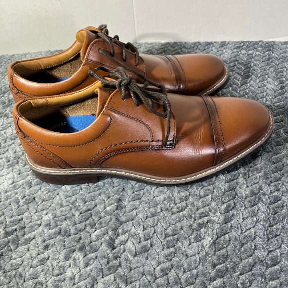 nunn bush brown dress shoes Nunn Bush Circuit Plain Toe Oxford 14 Men's Brandy main image 0
